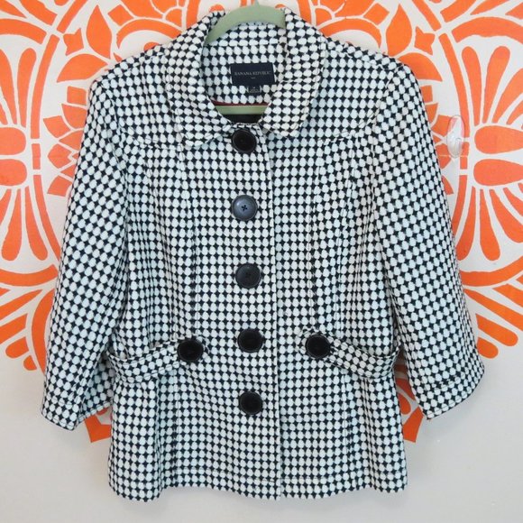 Banana Republic Jackets & Blazers - Banana Republic Black & White Houndstooth Jacket